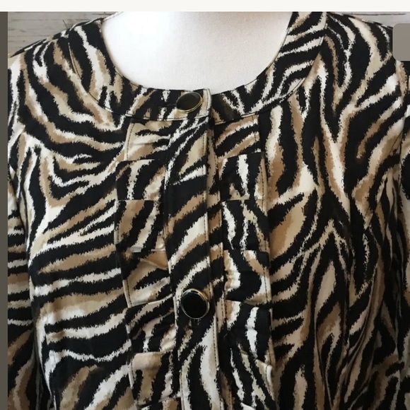 Charter Club Animal Print Jacket Blazer Small SP - Picture 6 of 7